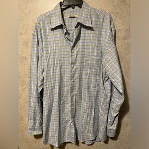 Peter Millar Button down plaid long sleeve shirt XL casual office mens
